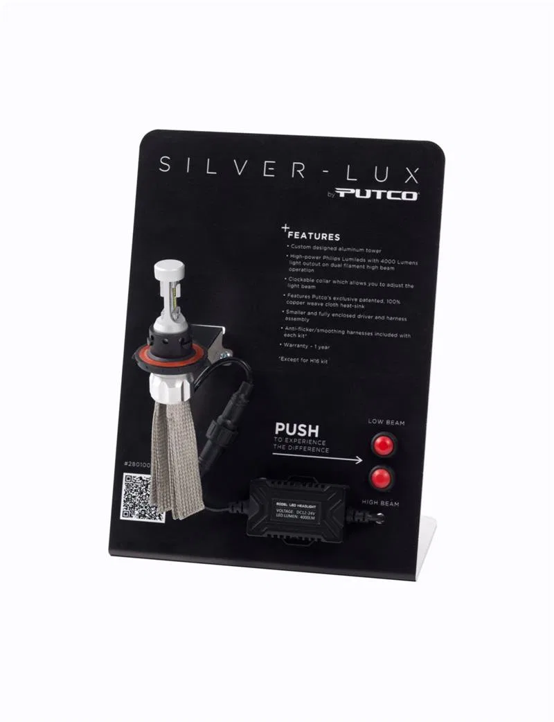 280100D – PUTCO Point Of Purchase Display, Silver-Lux Light Up Display